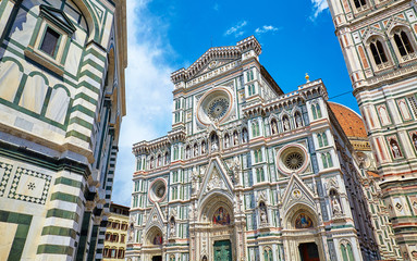 Duomo. Santa Maria del Fiore Cathedral in Florence. Italy. Front