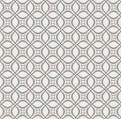 Ornamental Abstract floral tiles seamless vector pattern. Geometric Flower Background.