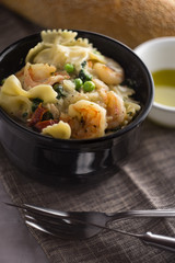 Shrimp Farfalle Alfredo