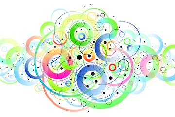 Colorful circles abstract