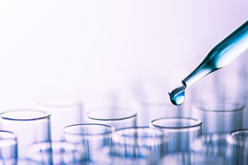 science laboratory test tubes , lab equipment for research new medical