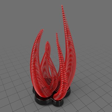 Abstract flame sculpture