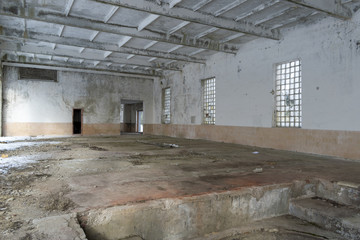 Abandoned building interior