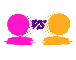 Versus letters fight backgrounds comics style design. Vector illustration