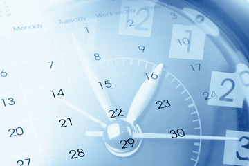 Clock and calendar composite