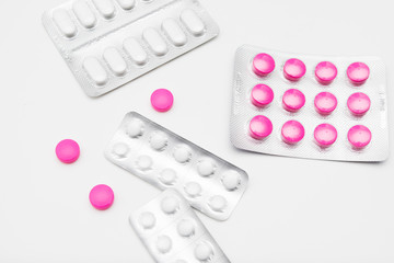 Pills and medications, medicine healthcare concept