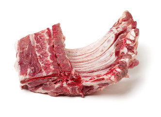 Pork ribs isolated on white background 
