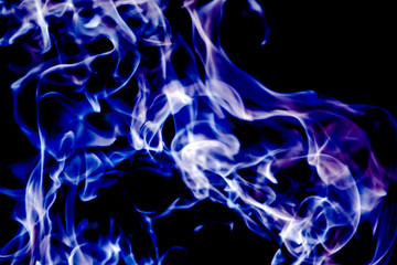 beautiful blue tongues of flame, fire dance, background texture