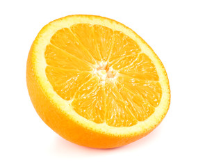 healthy food. sliced orange isolated on white background
