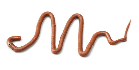 milk chocolate sauce isolated on a white background