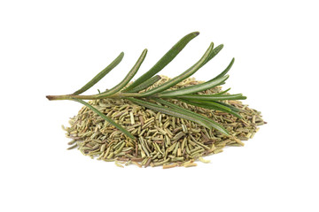 rosemary, dried, twig isolated on white background