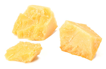 parmesan cheese isolated on white background