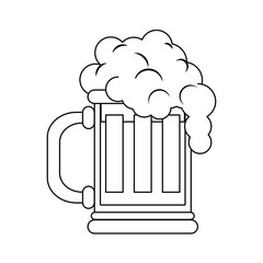 Beer glass cup vector illustration graphic design