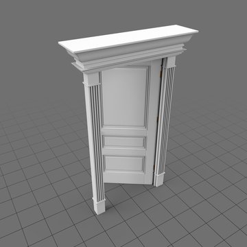 Door ajar with pillar frame