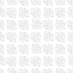 Fototapeta na wymiar Classic seamless light silver pattern. Traditional orient ornament. Classic vintage background