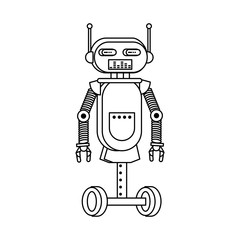 Funny robot cartoon vector illustration graphic design