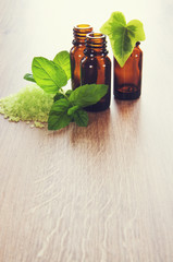 Spabackground with essential oils 