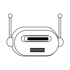 Funny robot cartoon vector illustration graphic design