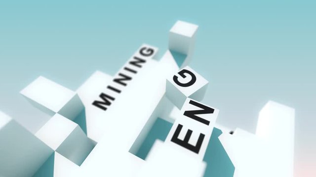 Advanced Machine learning words animated with cubes