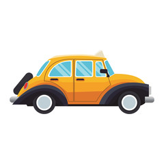 Fototapeta na wymiar Taxi retro vehicle vector illustration graphic design