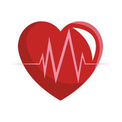 Heartbeat medical symbol vector illustration graphic design