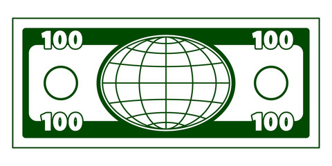Abstract globe currency
