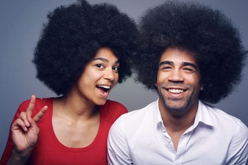 Afro love couple