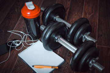 fitness equipment on the floor