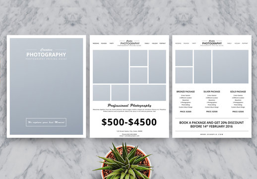 Photography Business Price List Flyer Layout