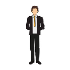 Businessman avatar cartoon vector illustration graphic design
