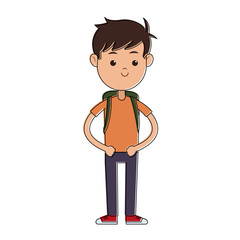 Cute boy cartoon vector illustration graphic design