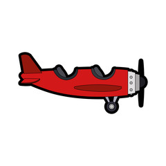 Vintage airplane cartoon vector illustration graphic design