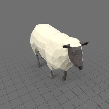 Stylized sheep walking
