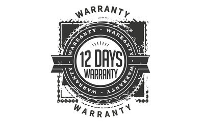 Fototapeta premium 12 days warranty icon rubber stamp