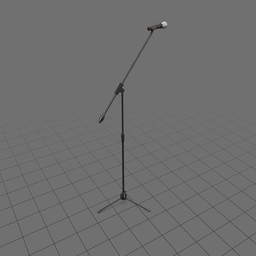 Microphone on adjustable stand