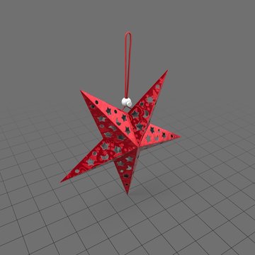 Star ornament with holiday pattern 1