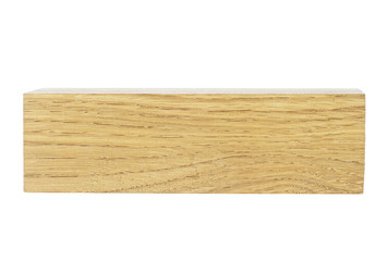 Oak wooden beam isolated on a white background