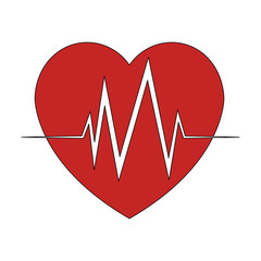 Heartbeat medical symbol vector illustration graphic design