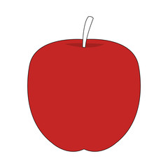 Apple fruit cartoon vector illustration graphic design