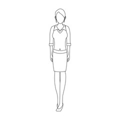 Business woman cartoon vector illustration graphic design