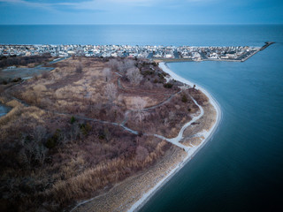 Fototapeta na wymiar Aerial of Point Pleasant and Manasquan New Jersey