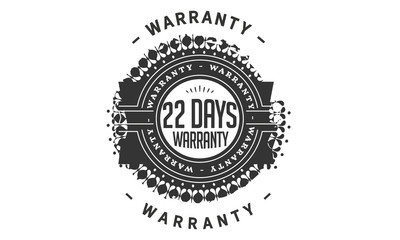 Fototapeta premium 22 days warranty icon rubber stamp