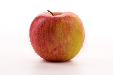 Red apple isolated on white background.