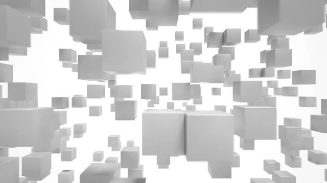 Abstract background with cubes. Loop able animation