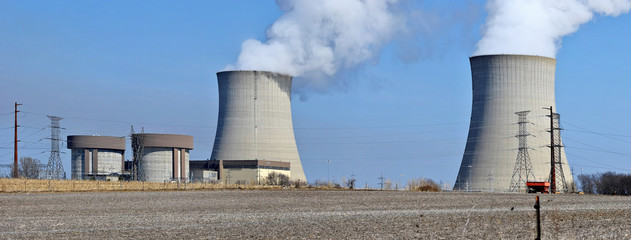 nuclear reactor containment buildings and cooling towers