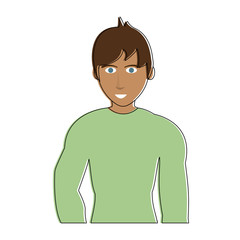 Young fashion man cartoon vector illustration graphic design