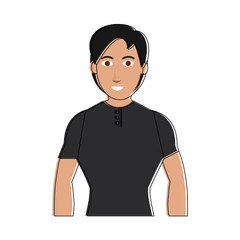 Young fashion man cartoon vector illustration graphic design