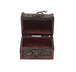 Open empty treasure chest isolated on white background. The crate. Gift box.