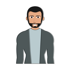 Man with elegant suit vector illustration graphic design