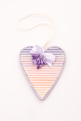 Heart handmade isolated on white background.